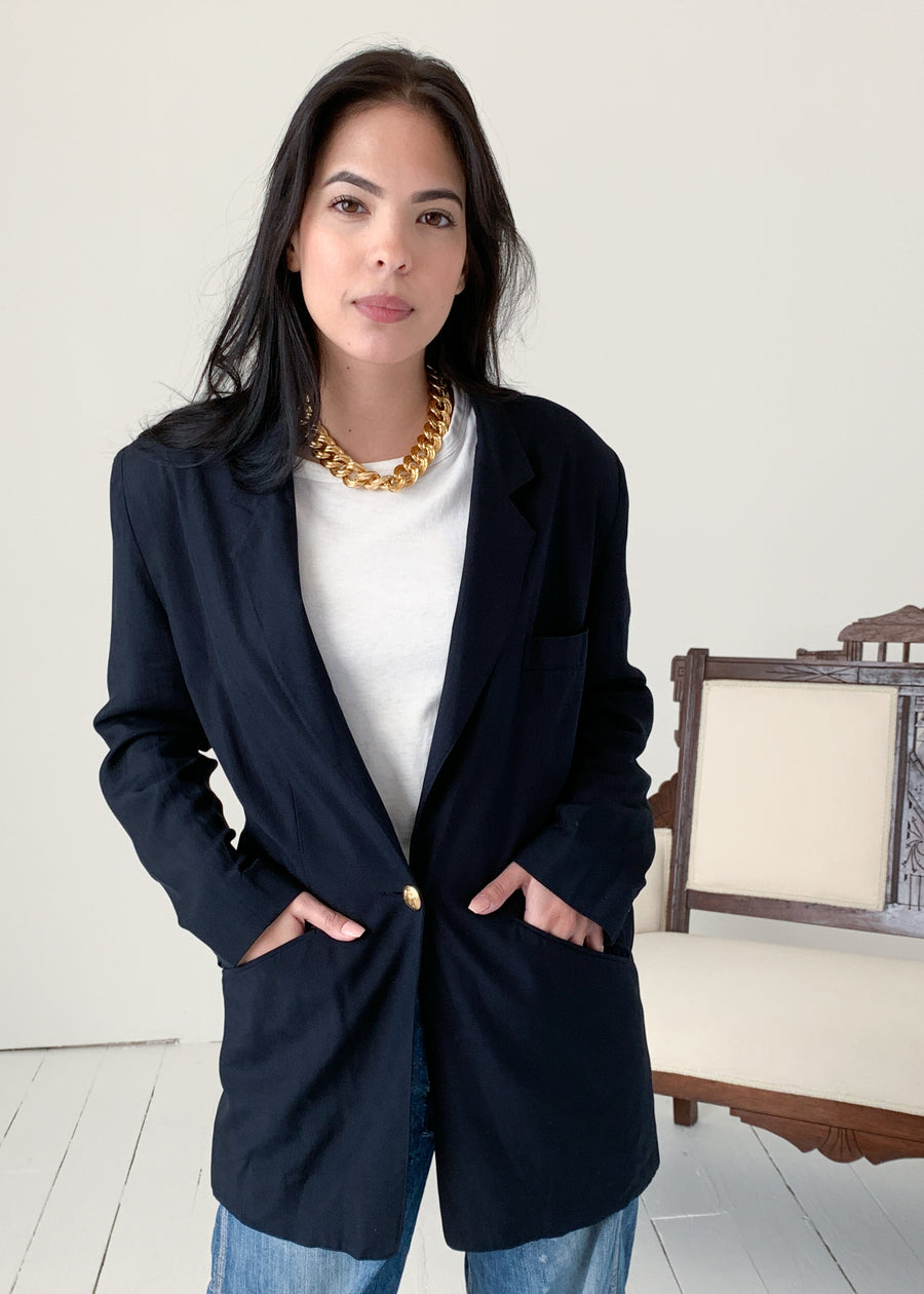 Vintage Donna Karan Silk Blazer
