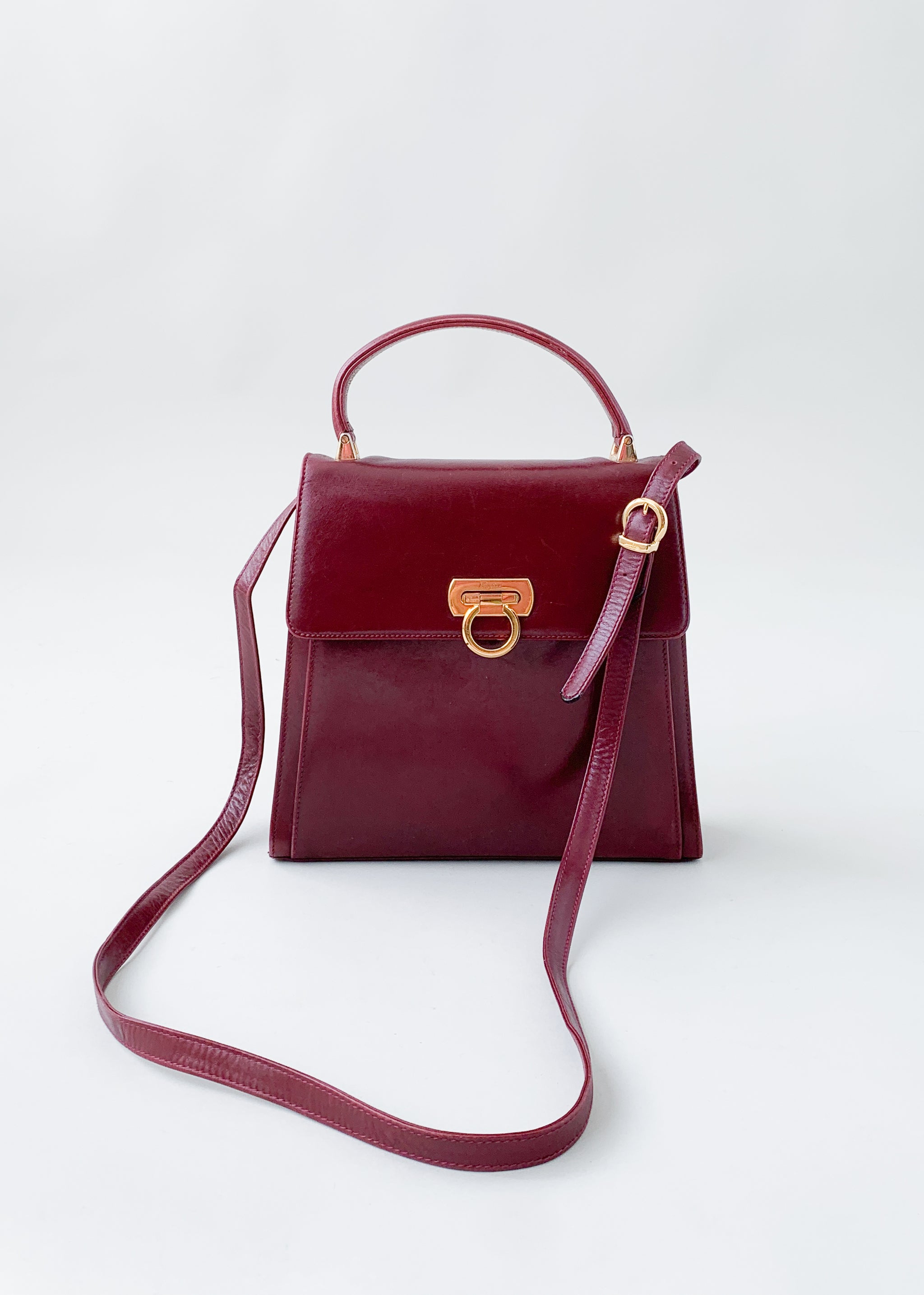 Vintage ferragamo kelly best sale bag