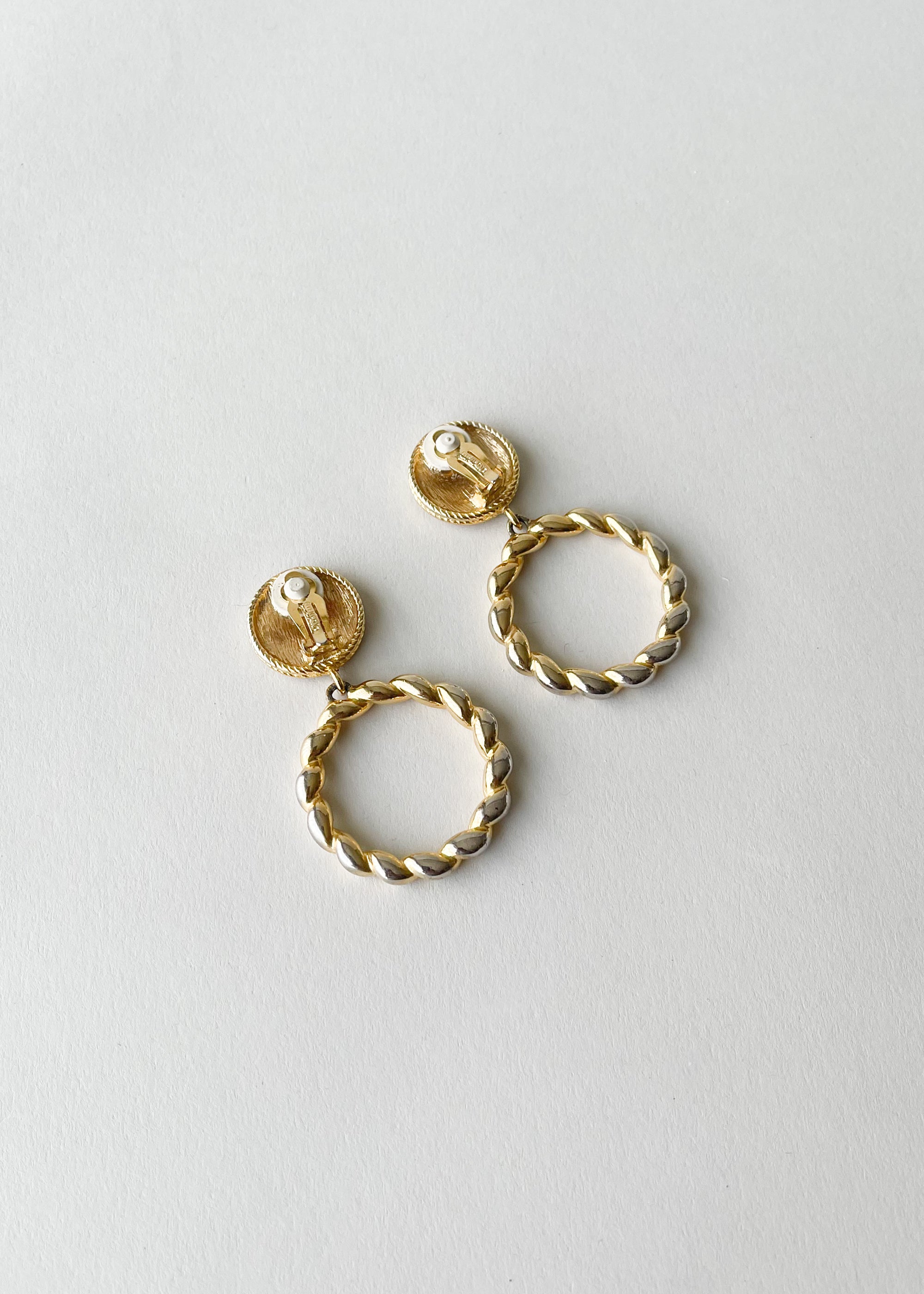 Vintage Givenchy Logo Hoop Earrings