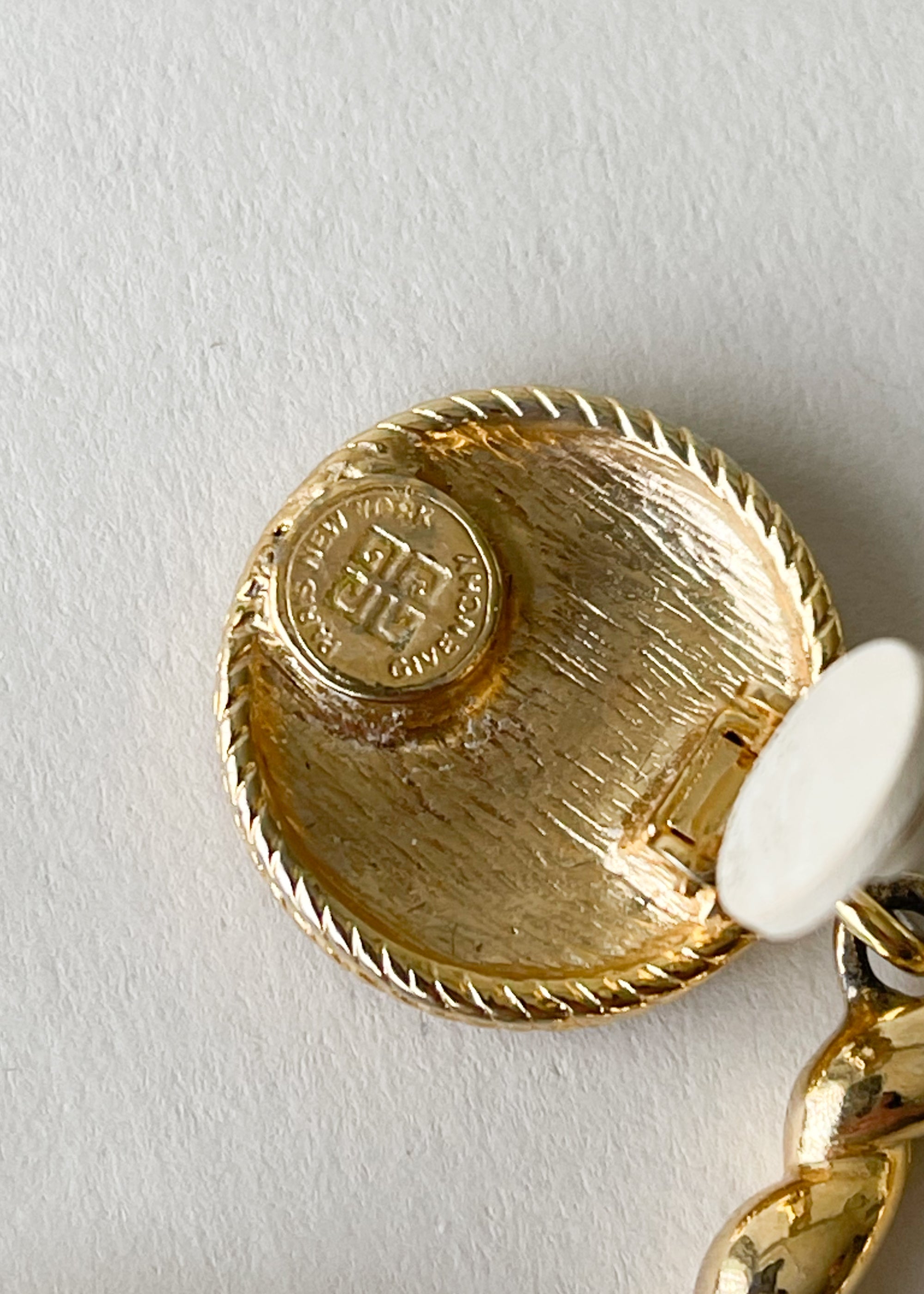 Vintage Givenchy Logo Hoop Earrings
