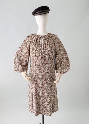 Vintage 1970s Galanos Silk Dress