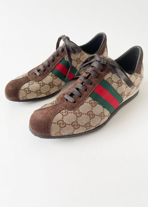Vintage Gucci Logo Canvas Sneakers
