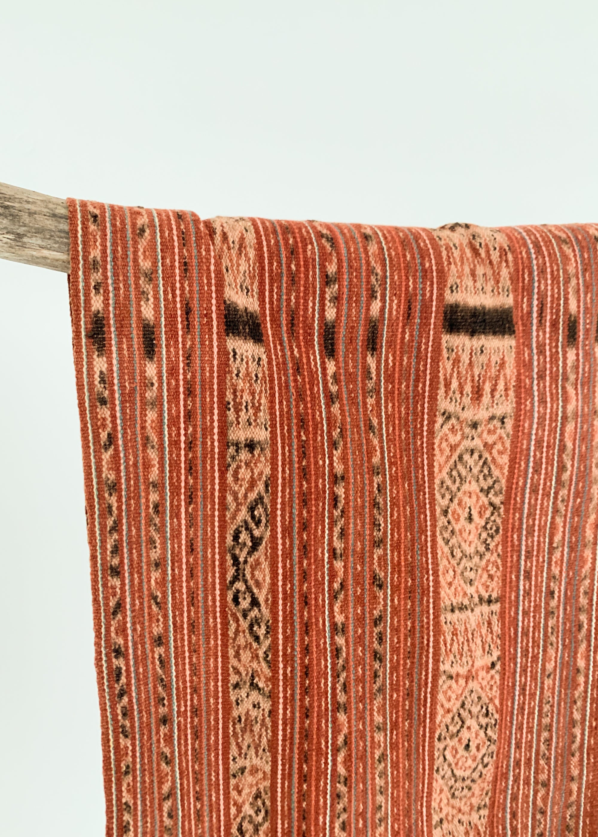Vintage Woven Striped Ikat Throw
