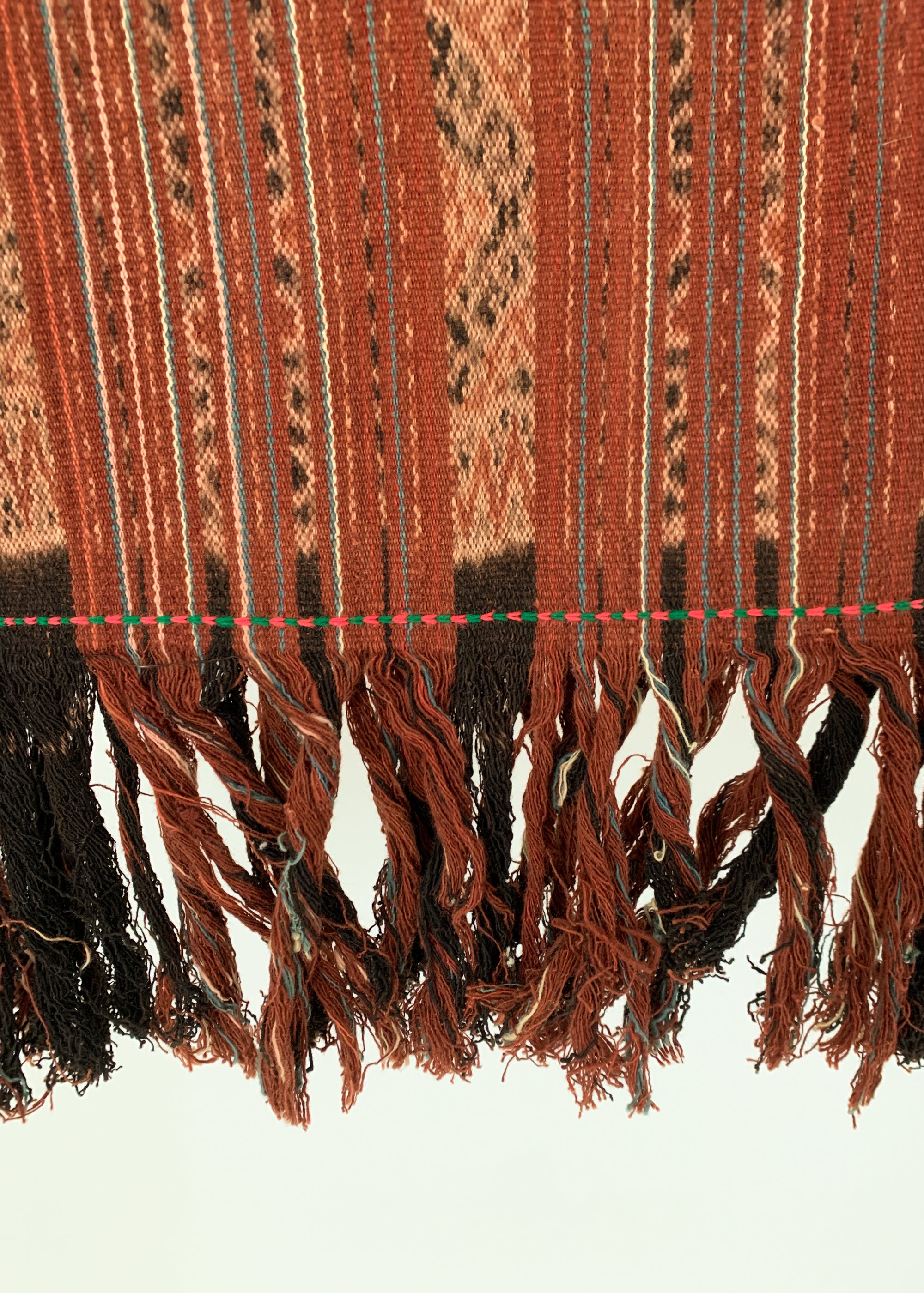 Vintage Woven Striped Ikat Throw