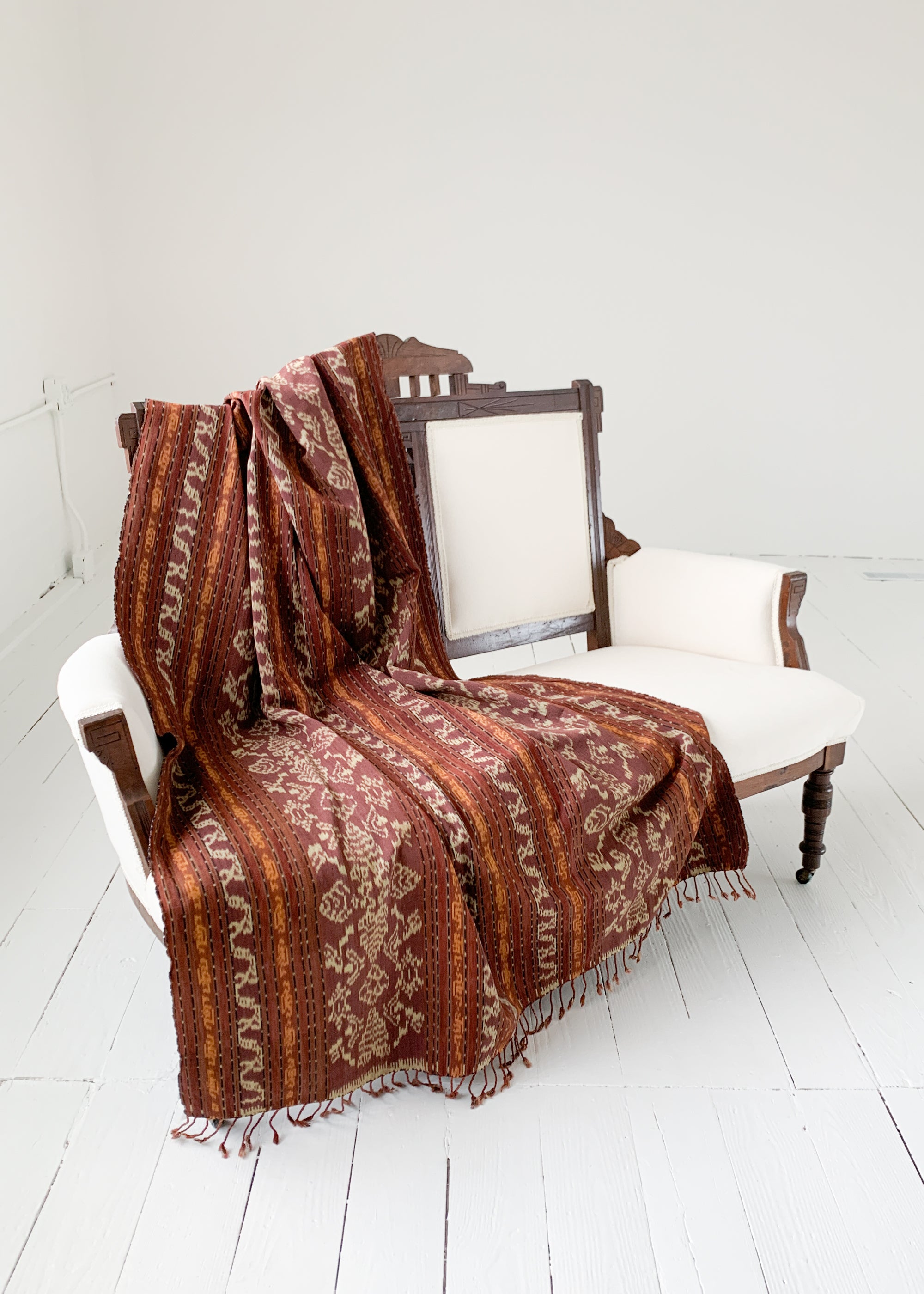 Vintage Woven Ikat Throw