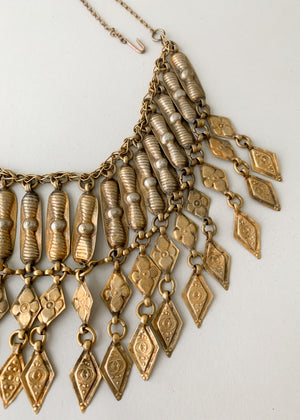 Vintage Brass Collar Necklace