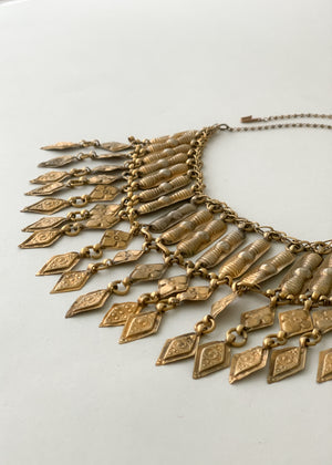 Vintage Brass Collar Necklace