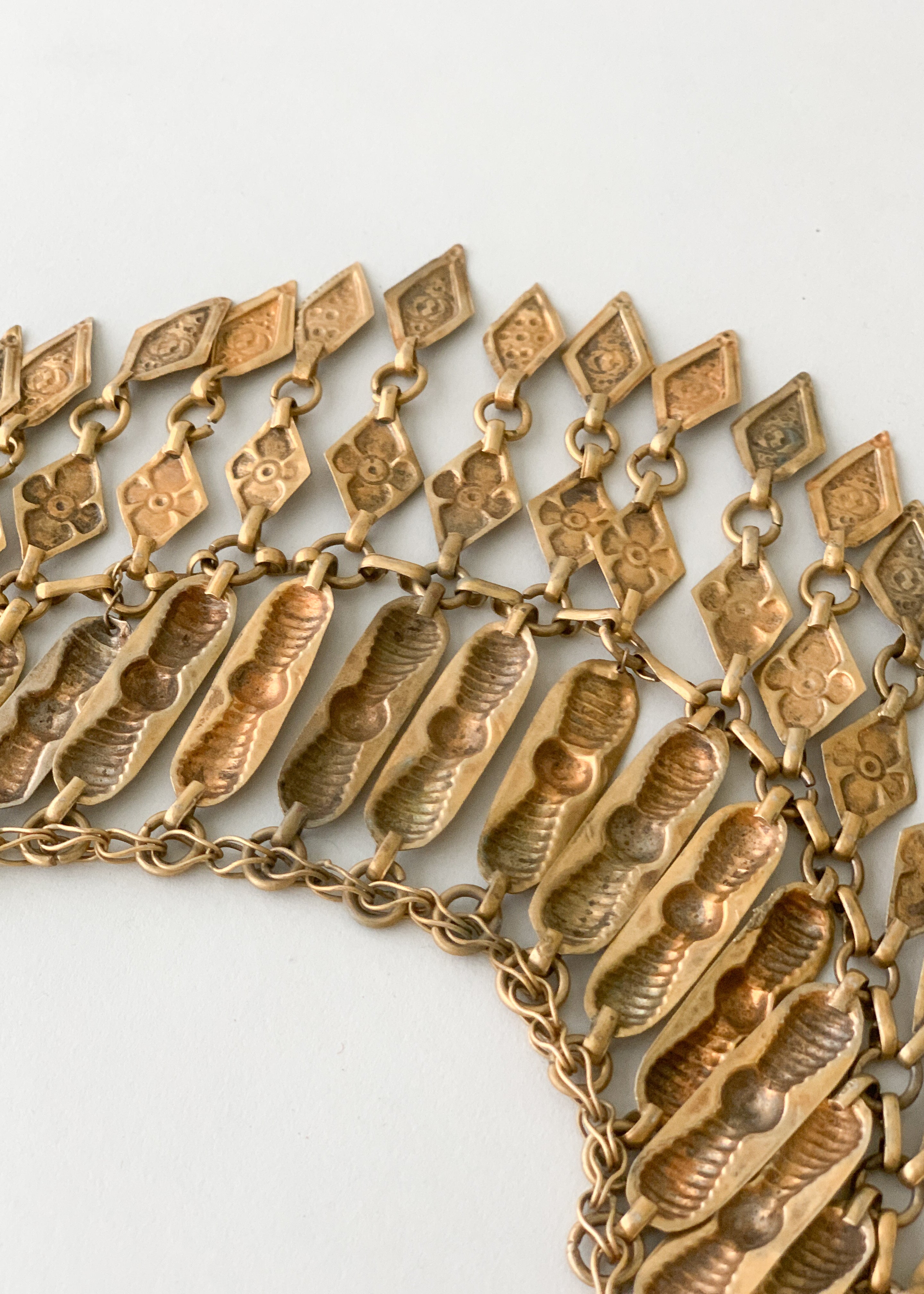 Vintage Brass Collar Necklace