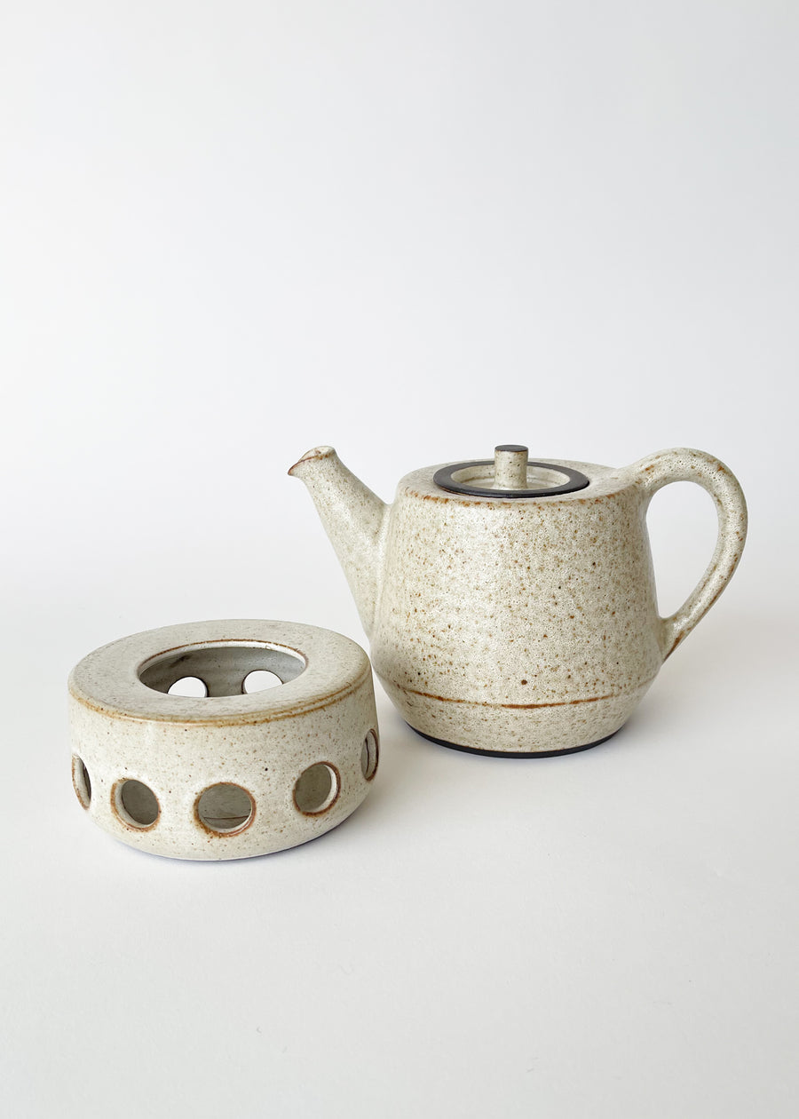 Vintage 1960s Studio Pottery Tea Pot with Warmer