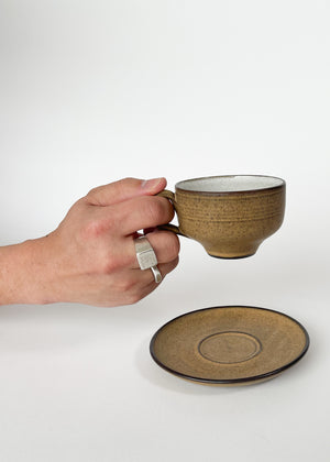 Vintage MCM Zaalberg Studio Pottery Espresso Cup Set