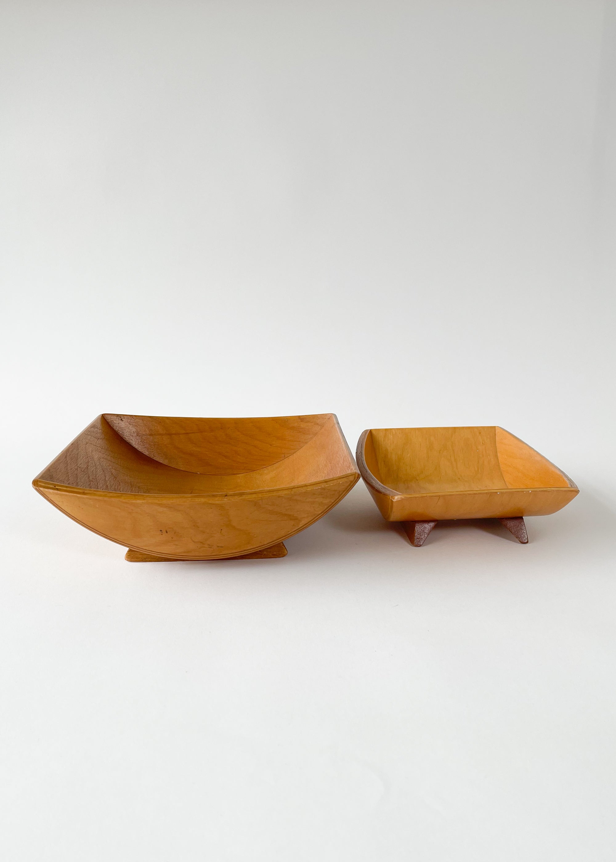 Vintage MCM Bentwood Bowls