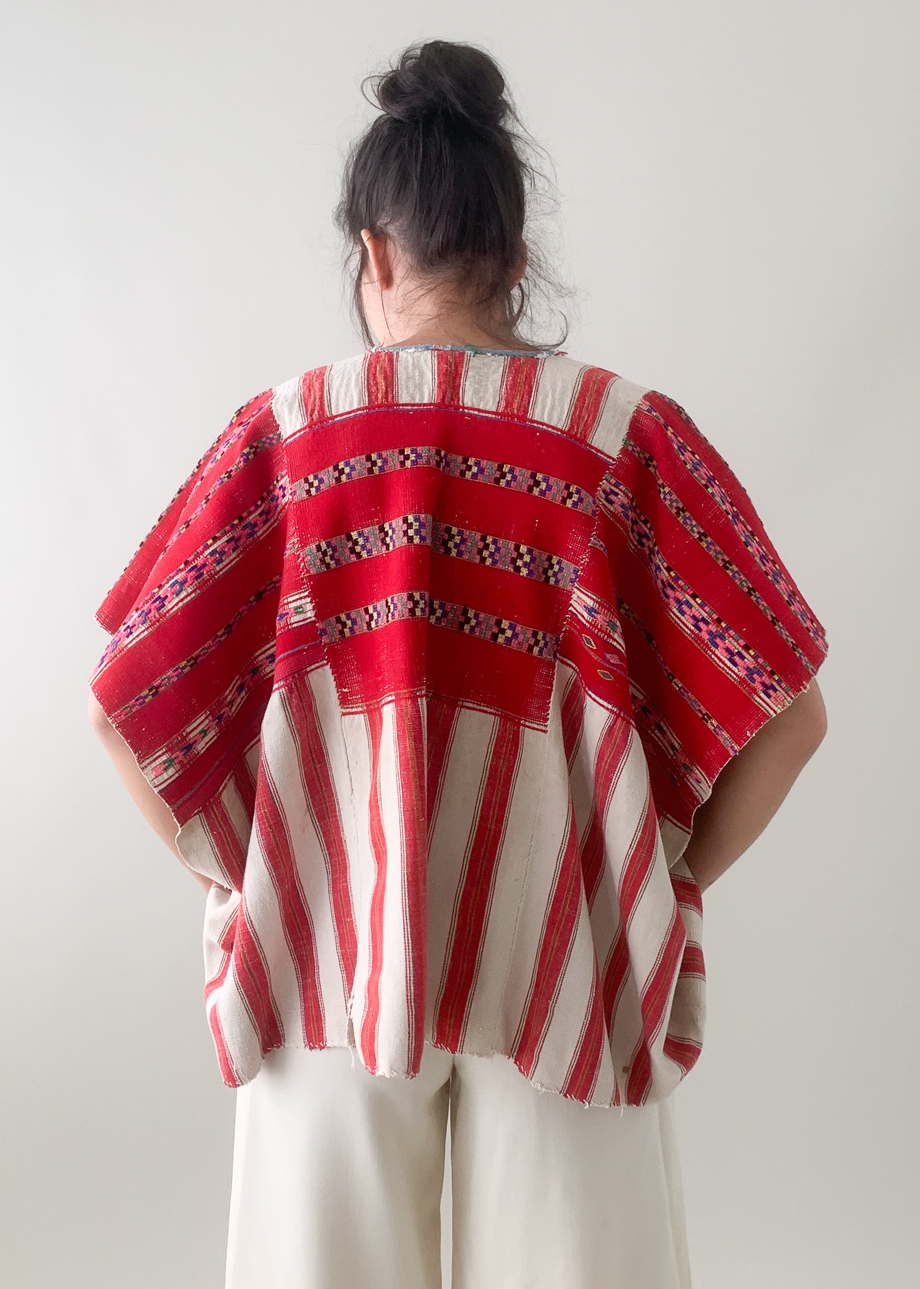 Vintage Red and White Huipil