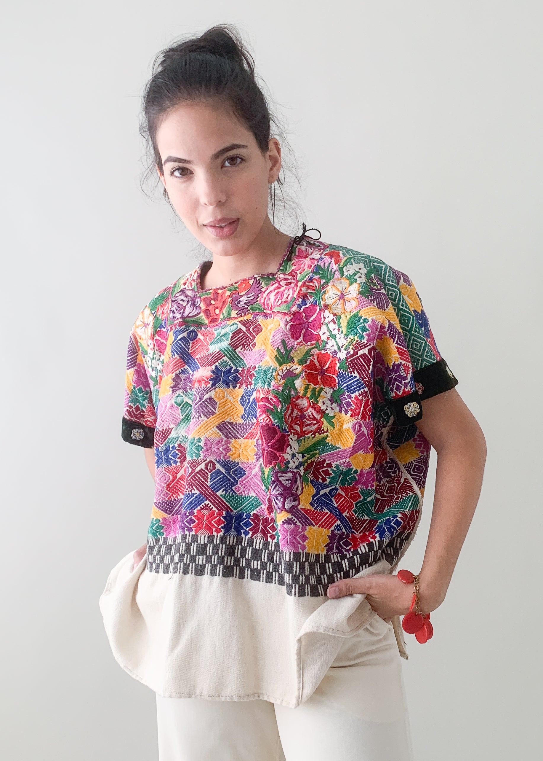 Vintage Embroidered Huipil