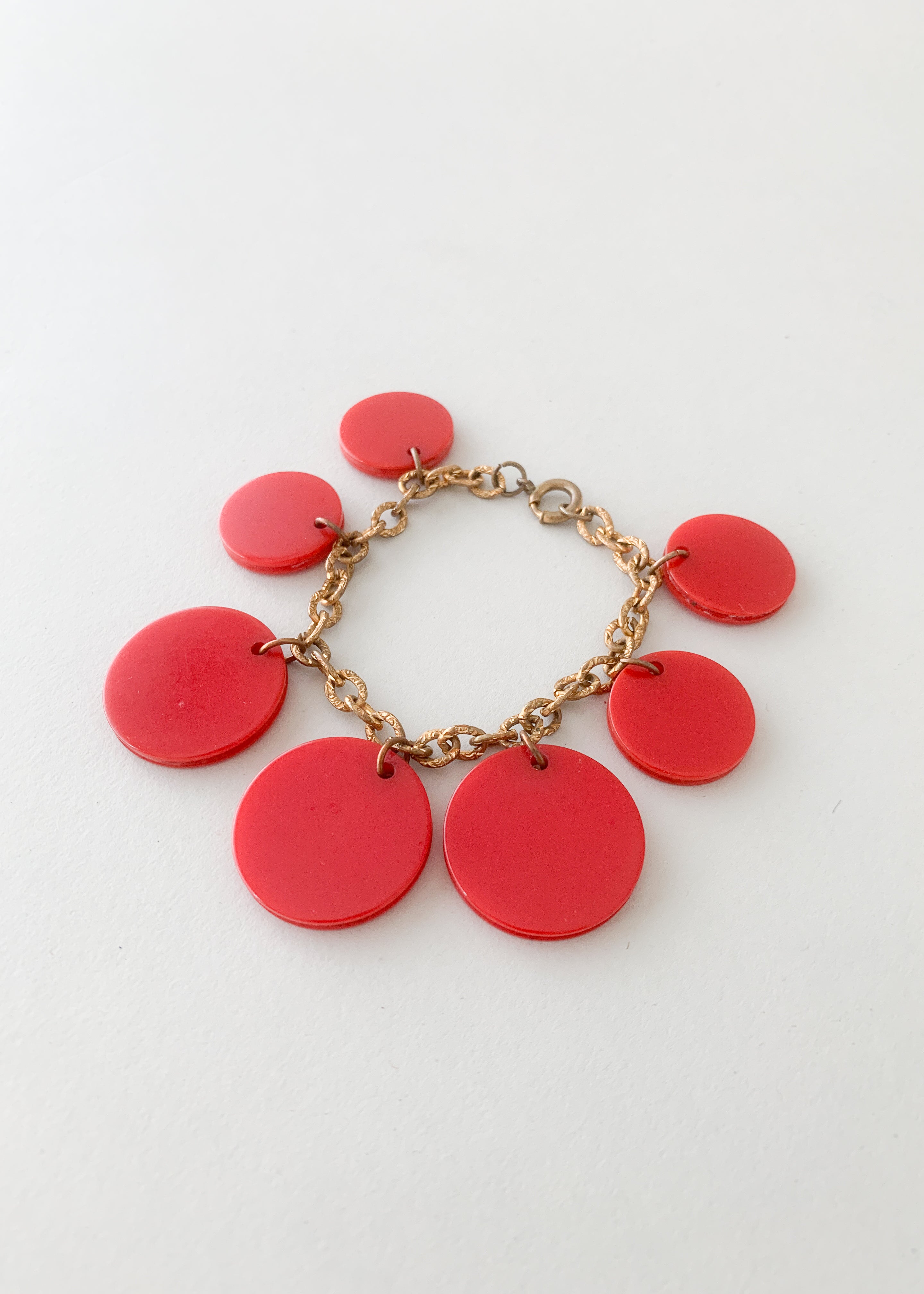 Vintage 1940s Bakelite and Brass Bracelet