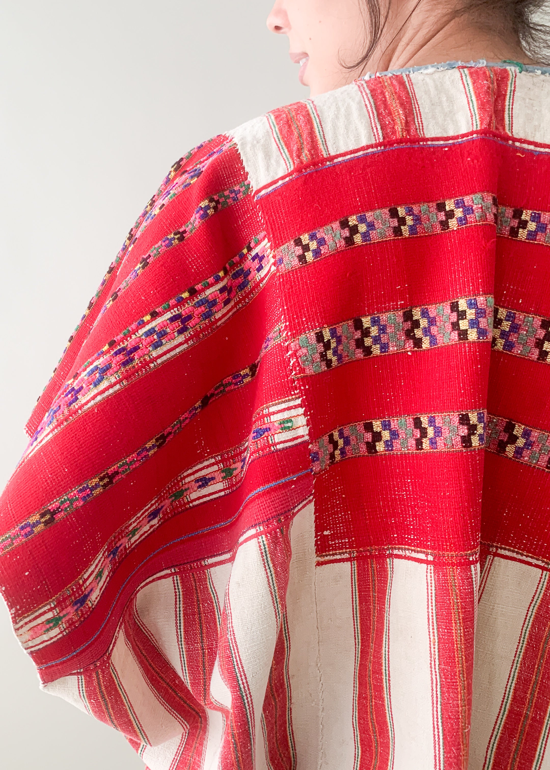Vintage Red and White Huipil