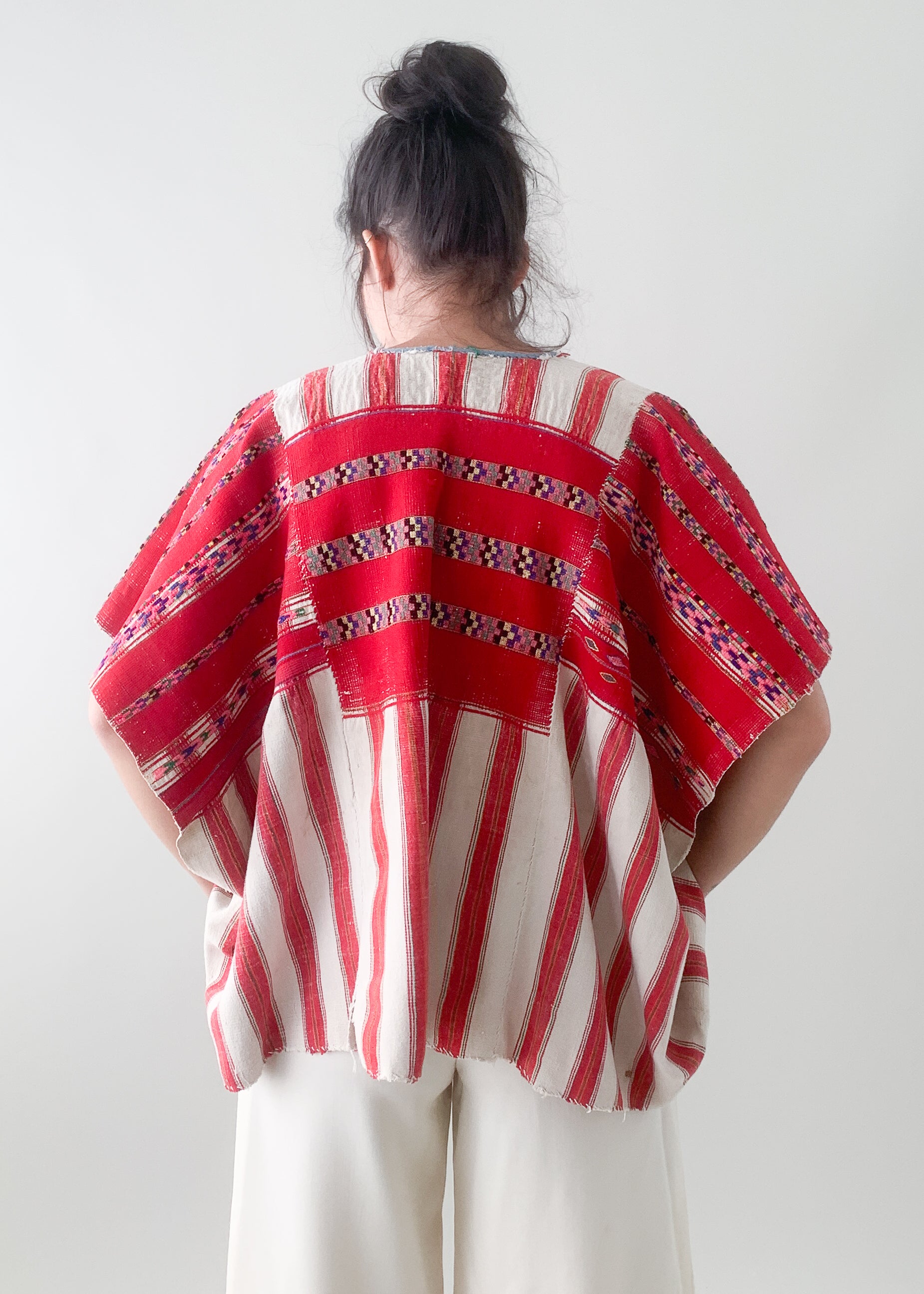 Vintage Red and White Huipil