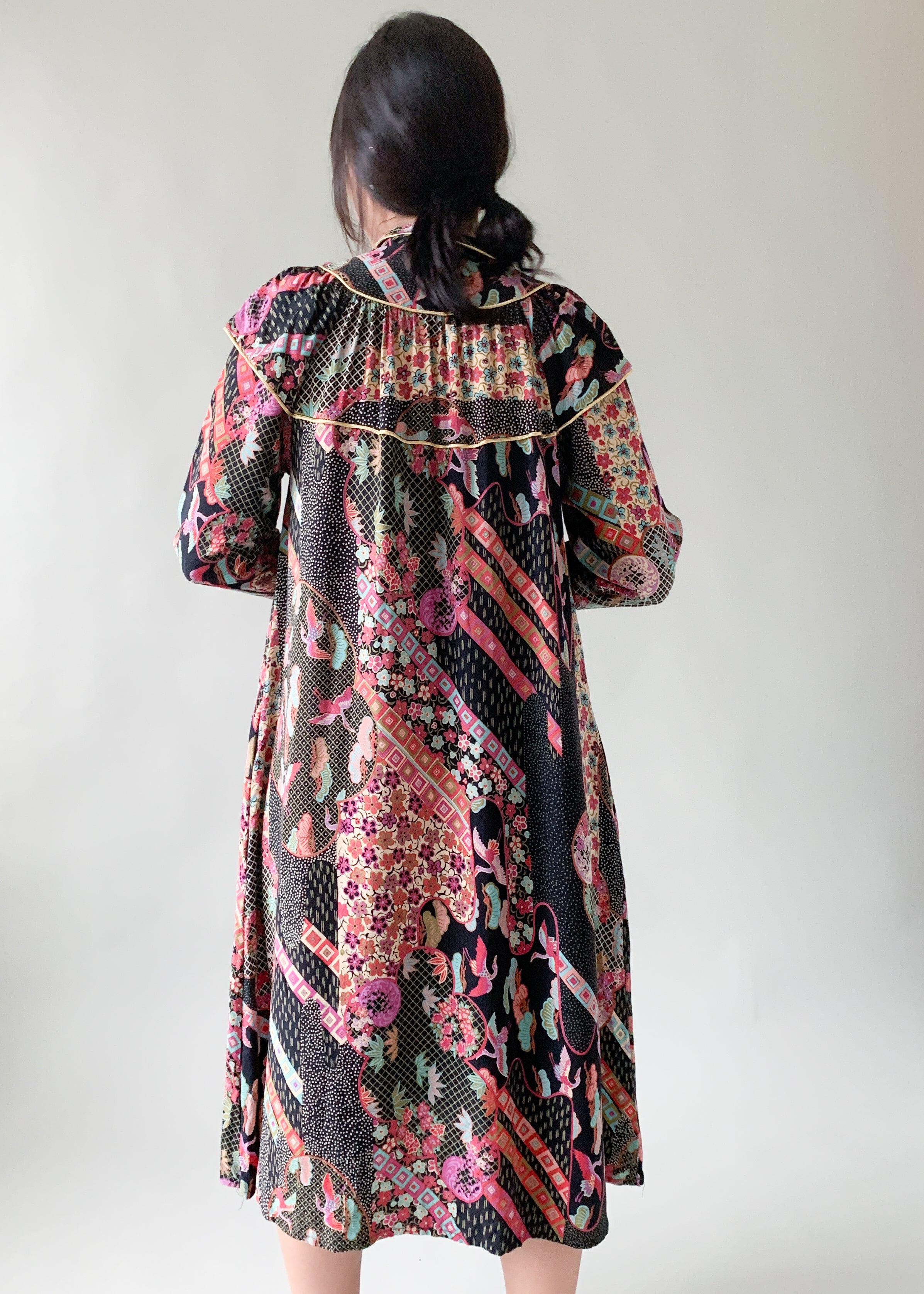 Vintage Patchwork Print Dress