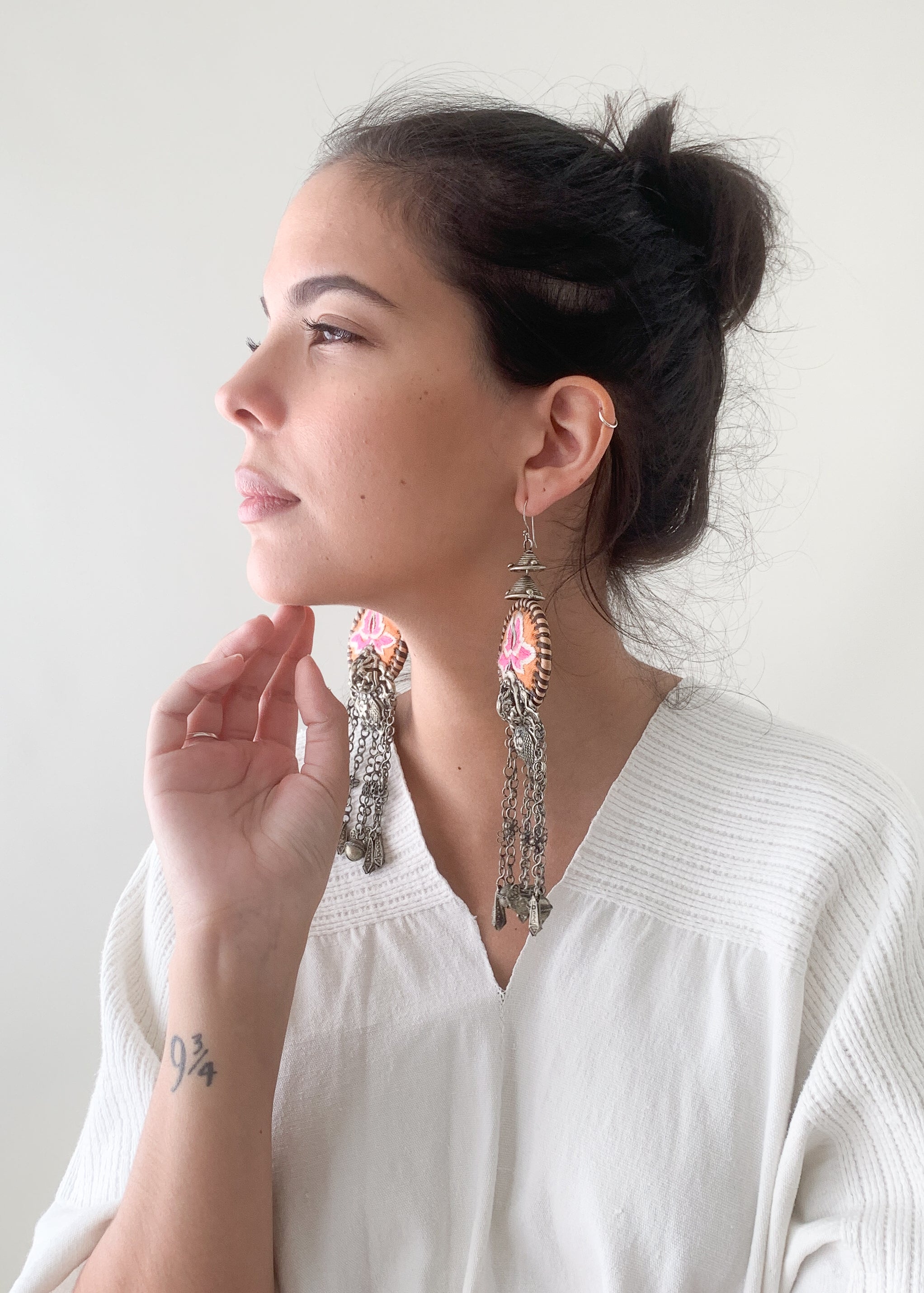 Vintage Thai Ceremonial Earrings