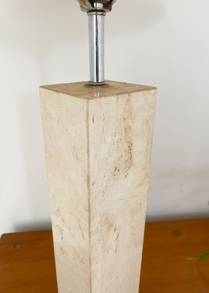 Vintage 1960s Travertine Lamp