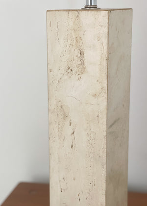 Vintage 1960s Travertine Lamp