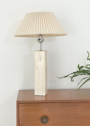 Vintage 1960s Travertine Lamp