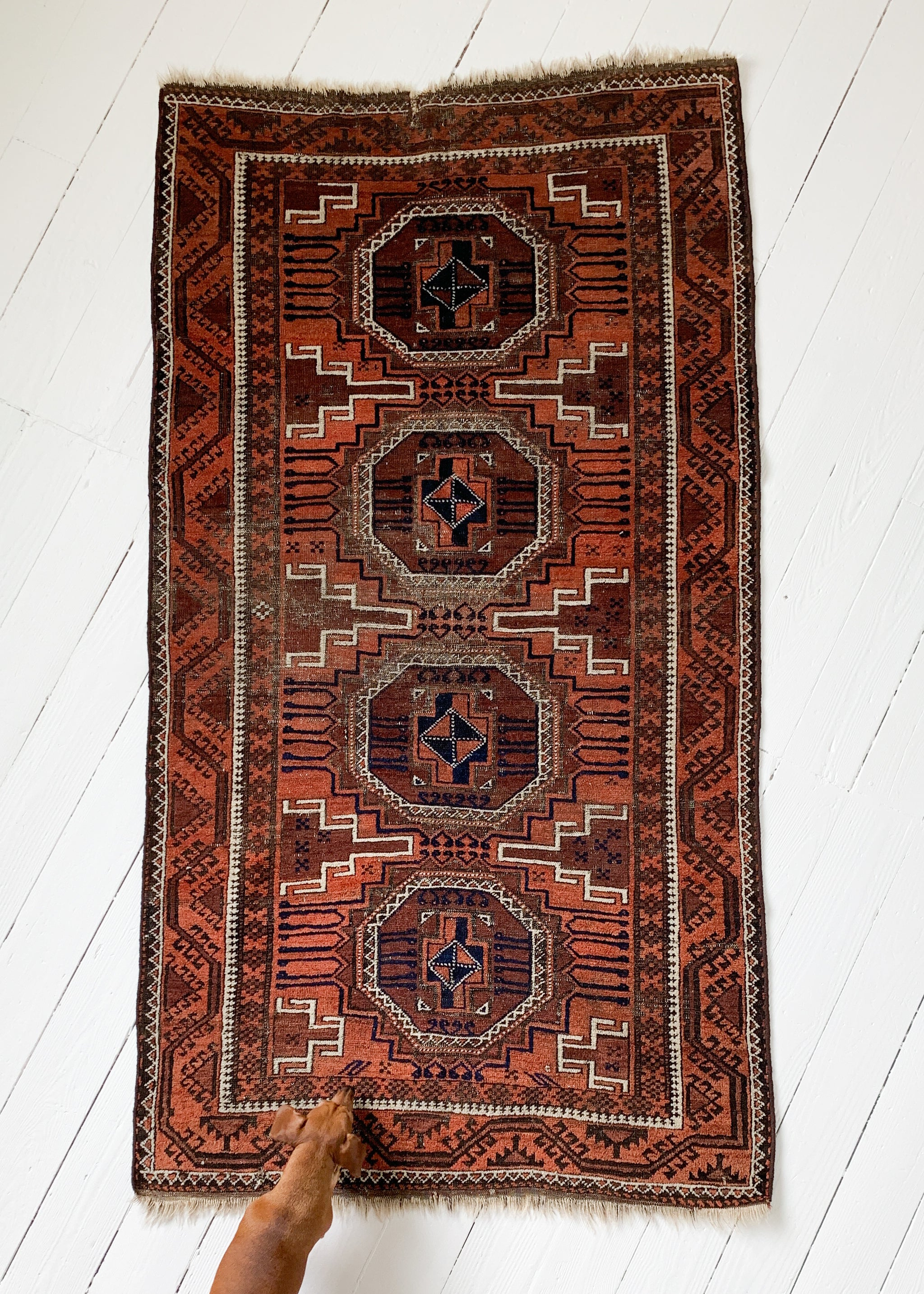 Vintage Geometric Turkish Rug