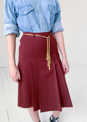 Vintage 1970s French Classic Wool Skirt