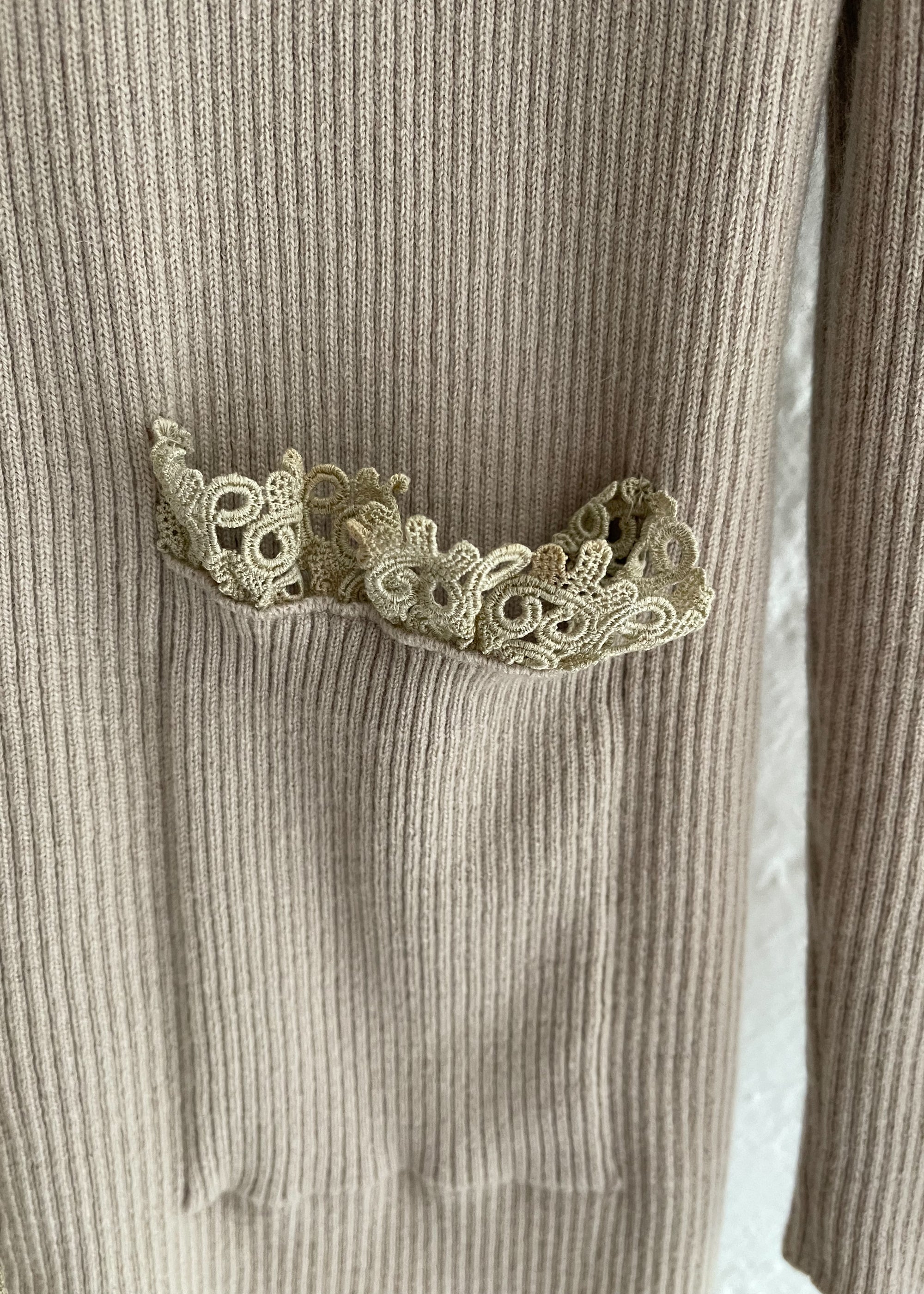 Vintage 1980s Valentino Lace Trimmed Cardigan