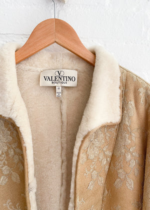 Vintage Valentino Shearling and Lace Jacket