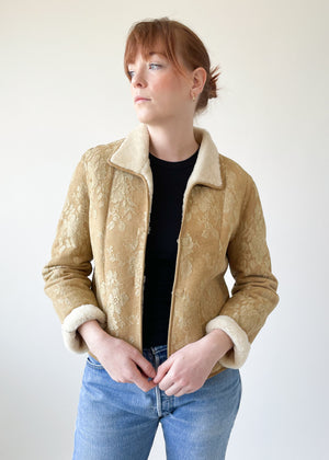 Vintage Valentino Shearling and Lace Jacket