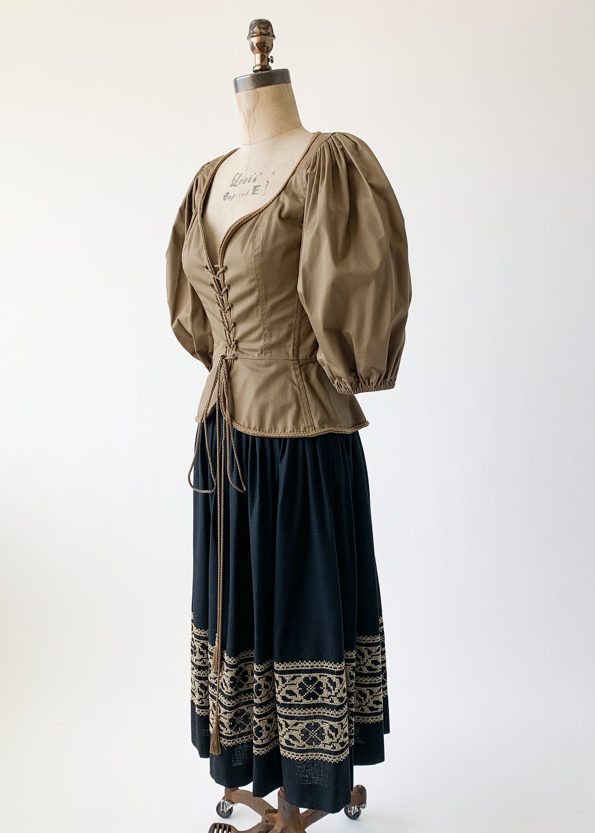 Vintage 1970s Russian Collection Dress Set