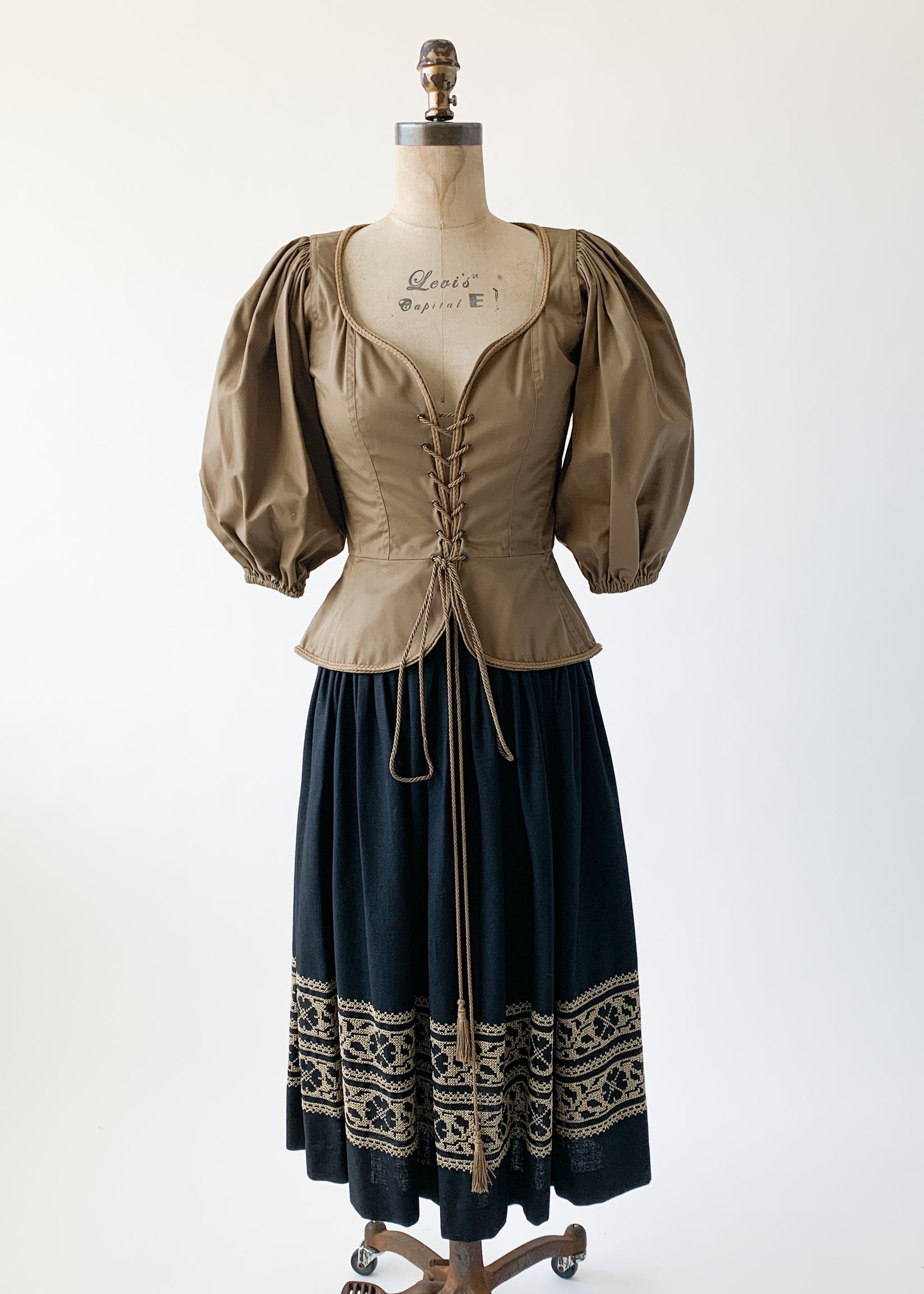 Vintage 1970s Russian Collection Dress Set