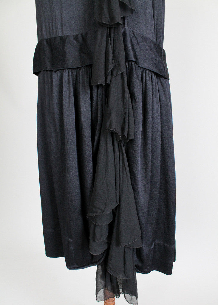 Vintage 1920s Silk Chiffon Waterfall Flapper Dress Vintage 1920s Silk Chiffon Waterfall Flapper Dress