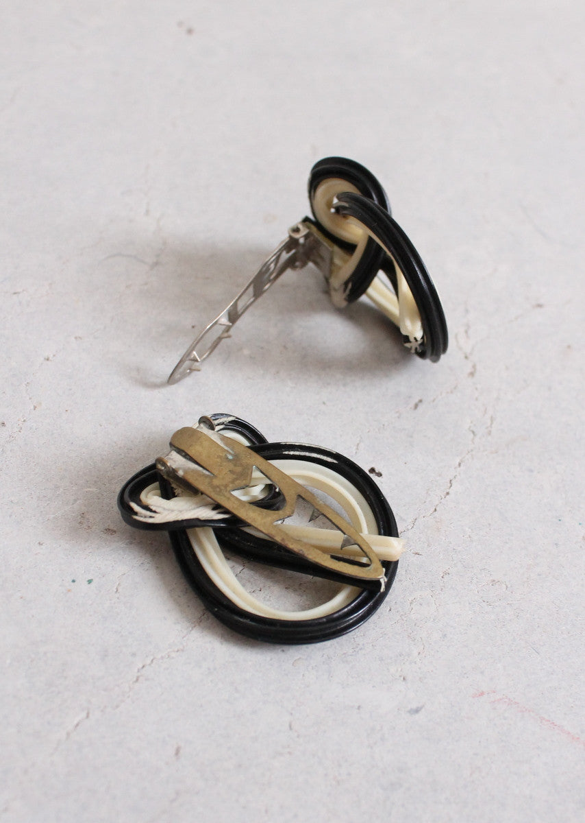 Vintage 1930s Knotted Celluloid Dress Clips