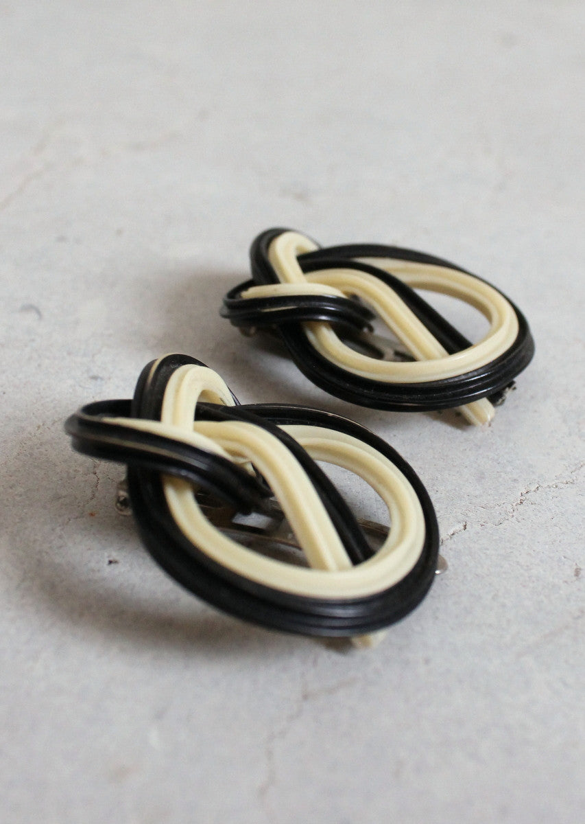 Vintage 1930s Knotted Celluloid Dress Clips