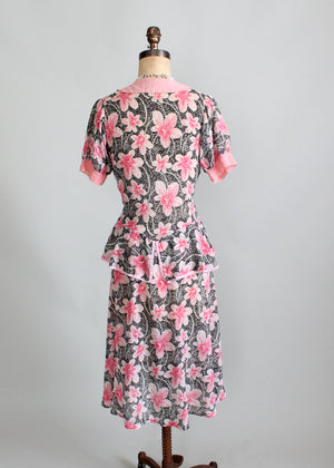1930 floral day dress