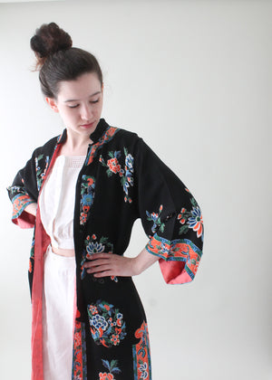 Vintage 1930s Chinese Printed Silk Jacket