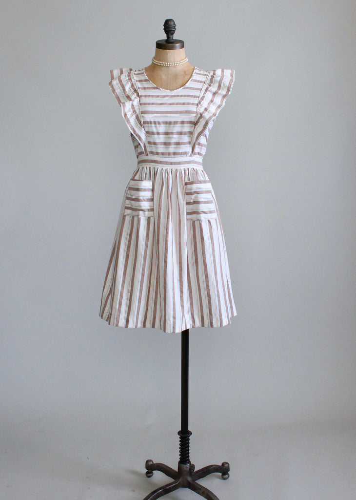 Vintage 1940s Cotton Pinafore Sundress - Raleigh Vintage Vintage 1940s Cotton Pinafore Sundress - Raleigh Vintage