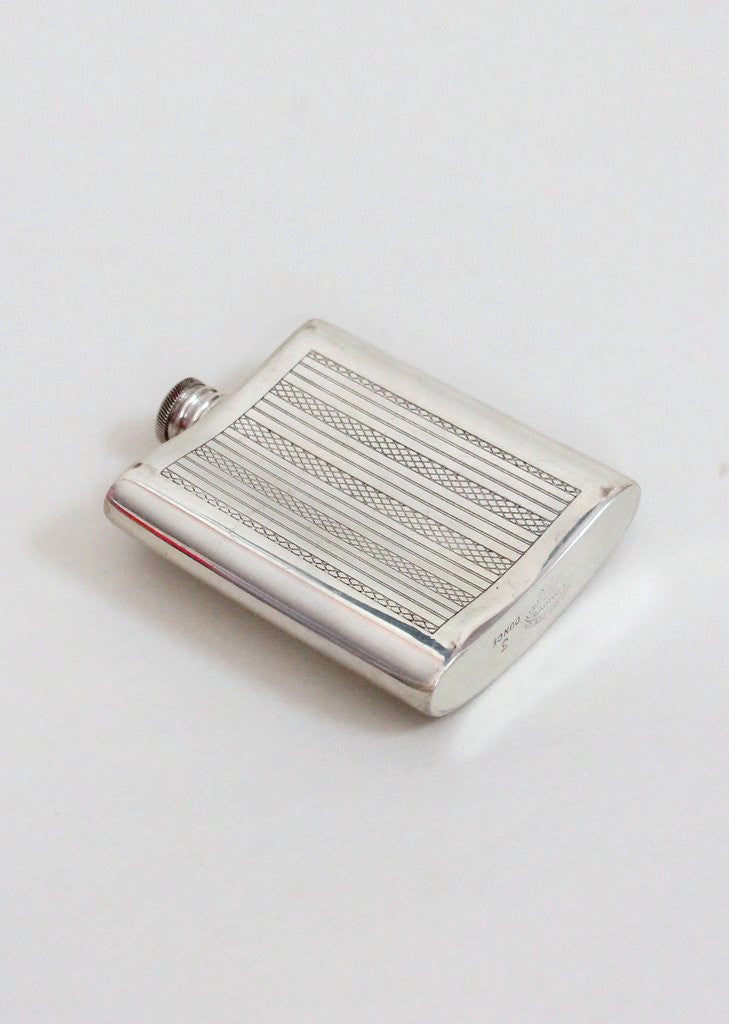 Vintage 1950s Tuxedo Pocket English Pewter Flask