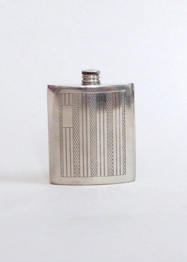 Vintage 1950s Tuxedo Pocket English Pewter Flask