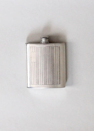 Vintage 1950s Tuxedo Pocket English Pewter Flask