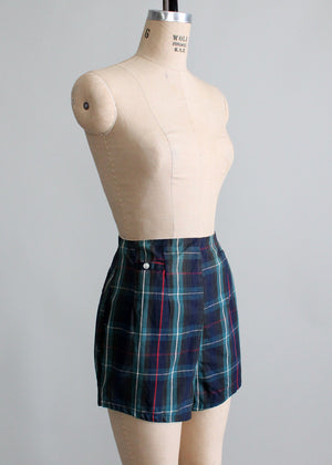 Vintage 1950s VLV plaid shorts