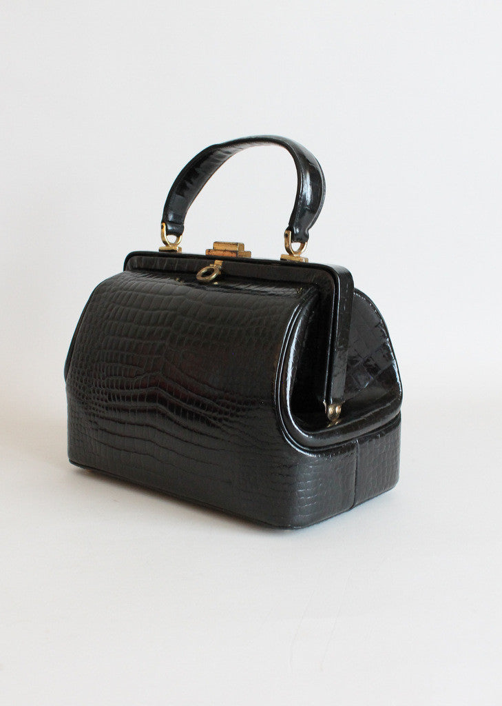 1960s Brown Patent Leather Frame Bag | Bohème Vintage – Boheme Vintage