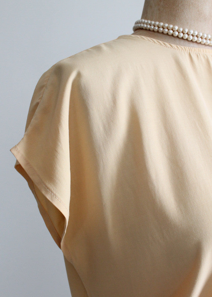 Vintage 1980s Mustard Slouch Top