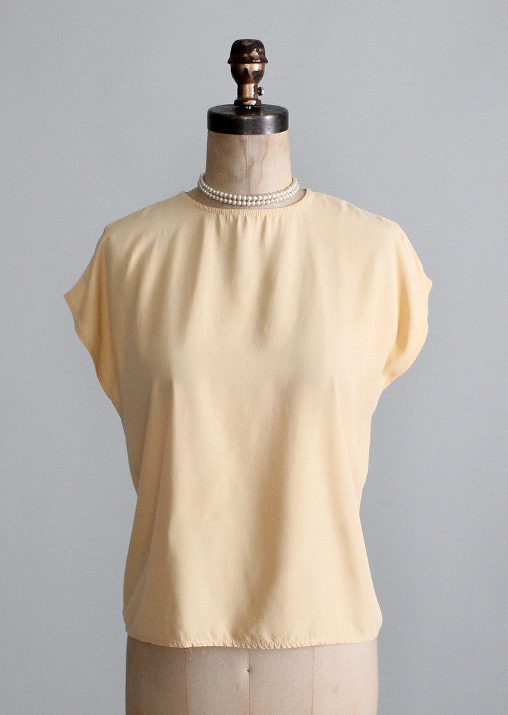 Vintage 1980s Mustard Slouch Top