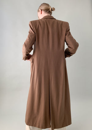 Vintage Armani Camel Cashmere Trench Coat