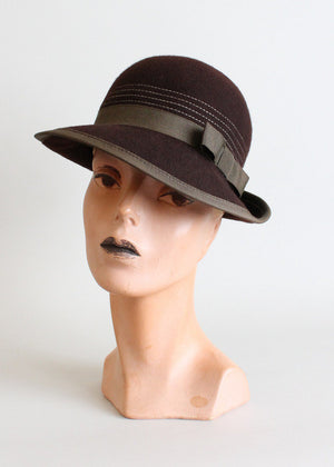 Vintage 1970s Betmar Brown Bowler Hat