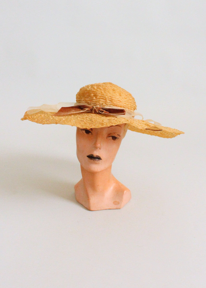 Vintage 1950s G. Howard Hodge Wide Brim Hat