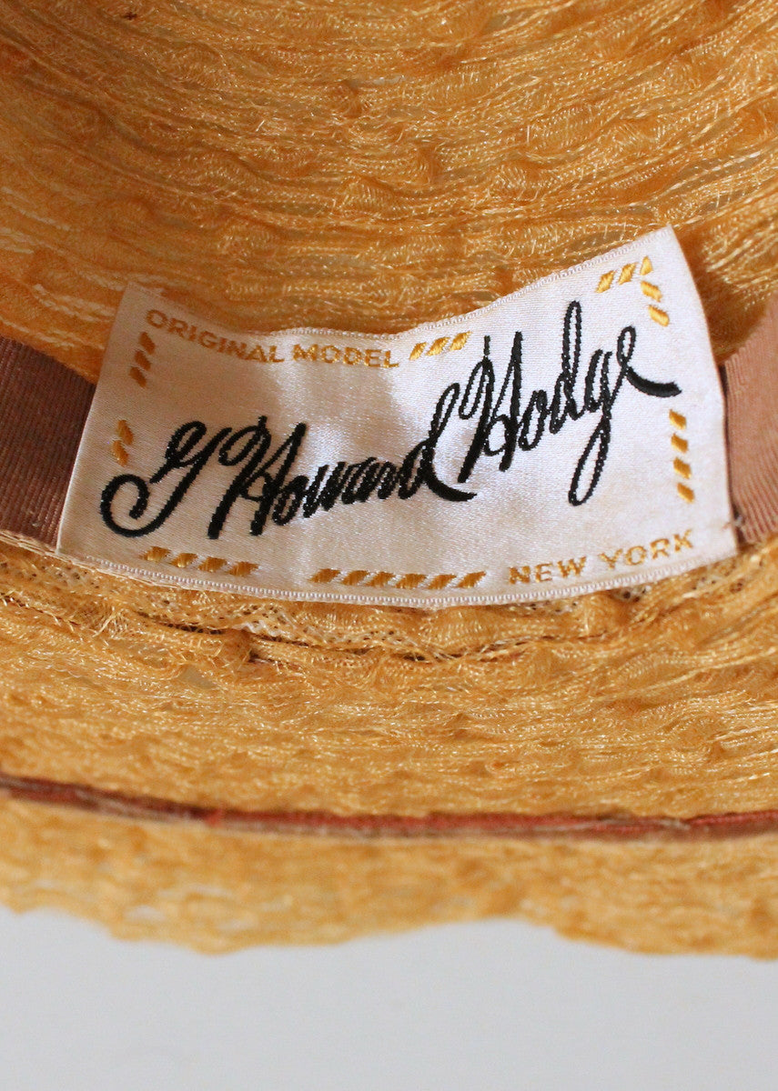 Vintage 1950s G. Howard Hodge Wide Brim Hat
