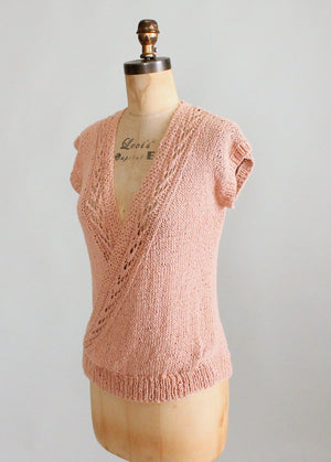 Vintage 1980s Summer Knit Layering Sweater
